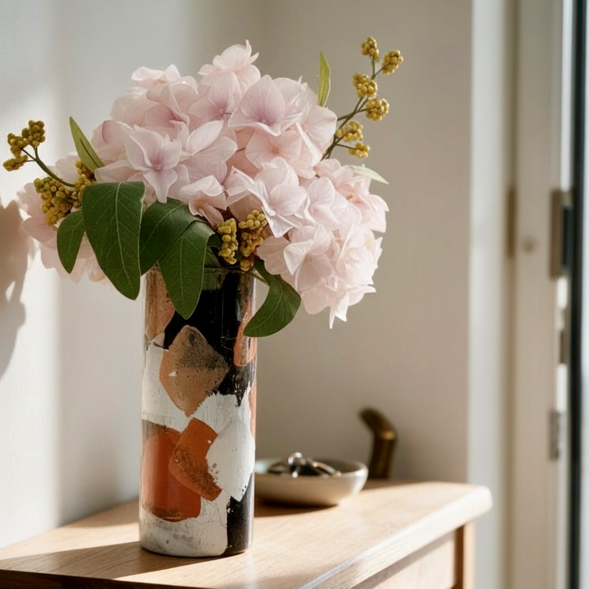 Mirrored Thought Glass Vase Collection