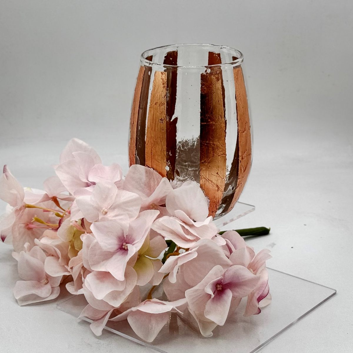 Mixed-Metal Stemless Wine Glass
