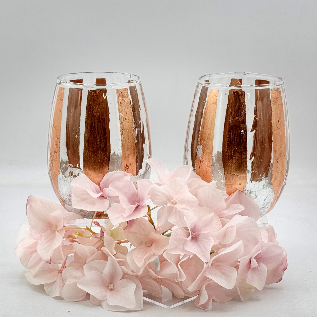 Mixed-Metal Stemless Wine Glass