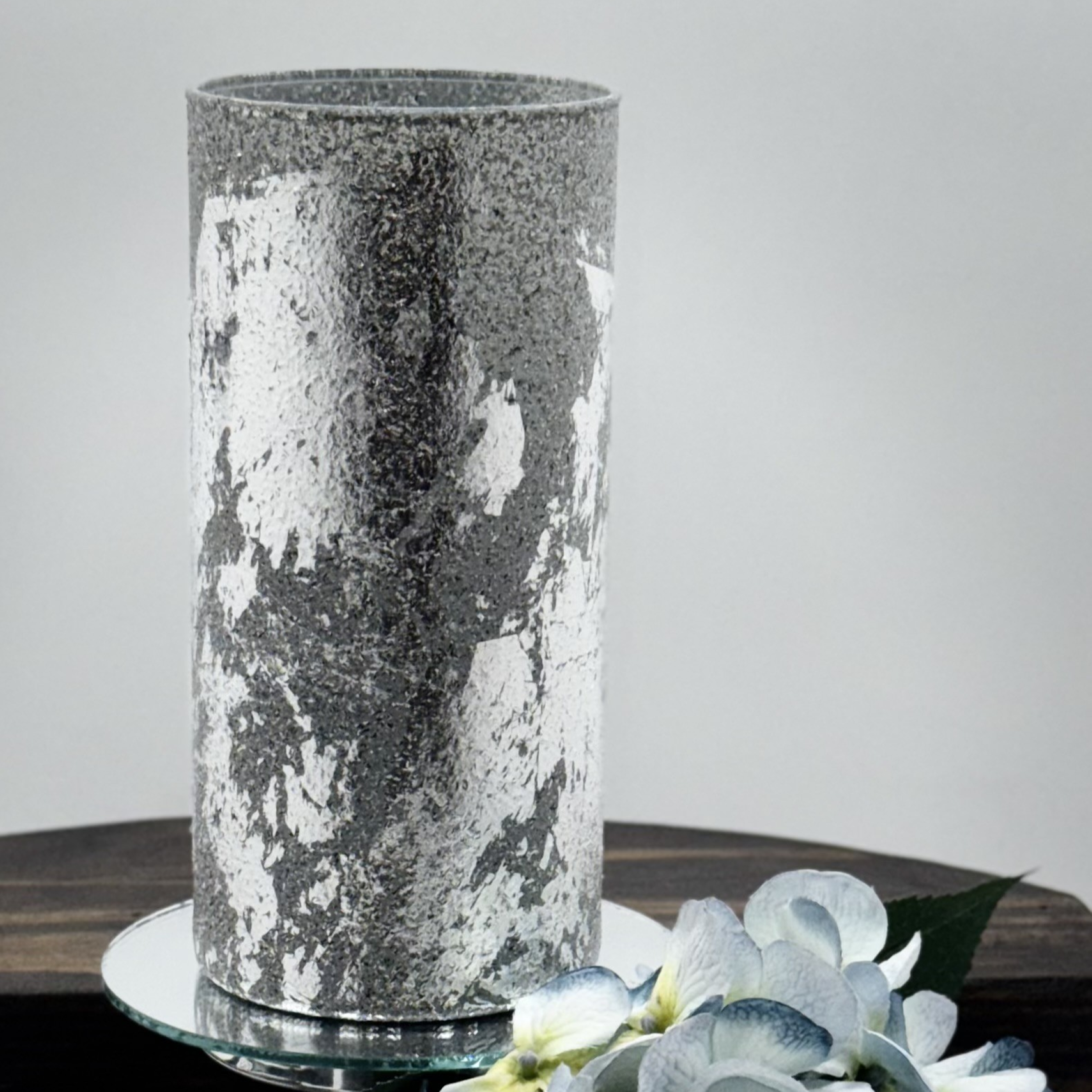 Moonlit Metal Glass Vase Collection