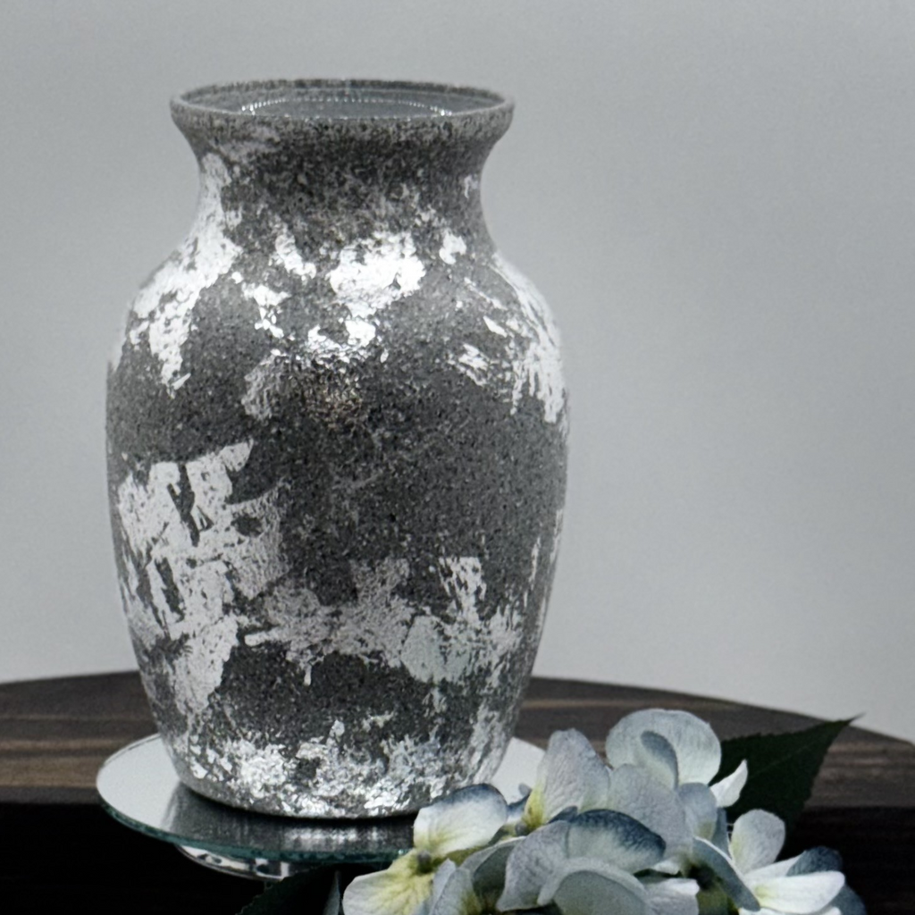 Moonlit Metal Glass Vase Collection