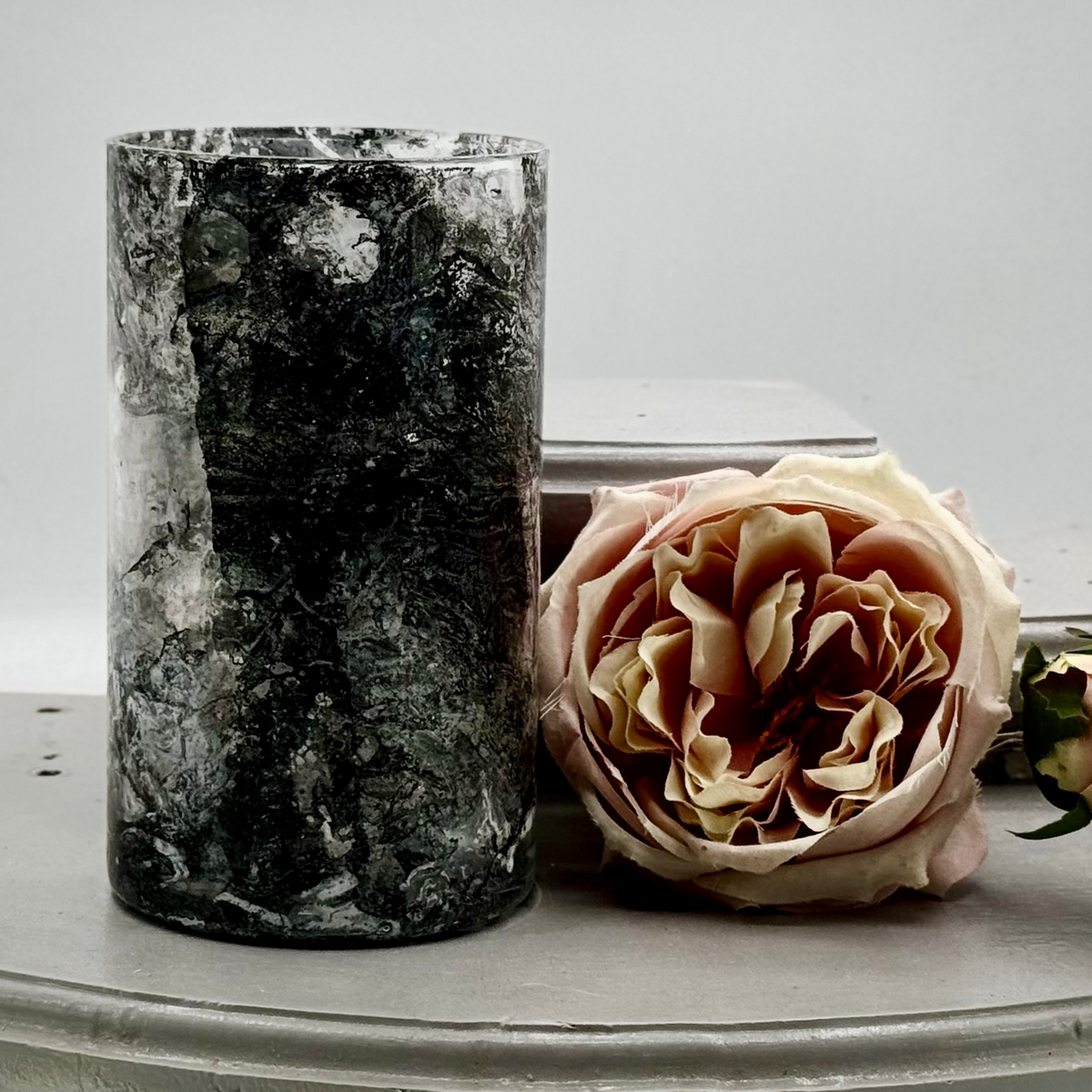 Obsidian Granite Glass Vase
