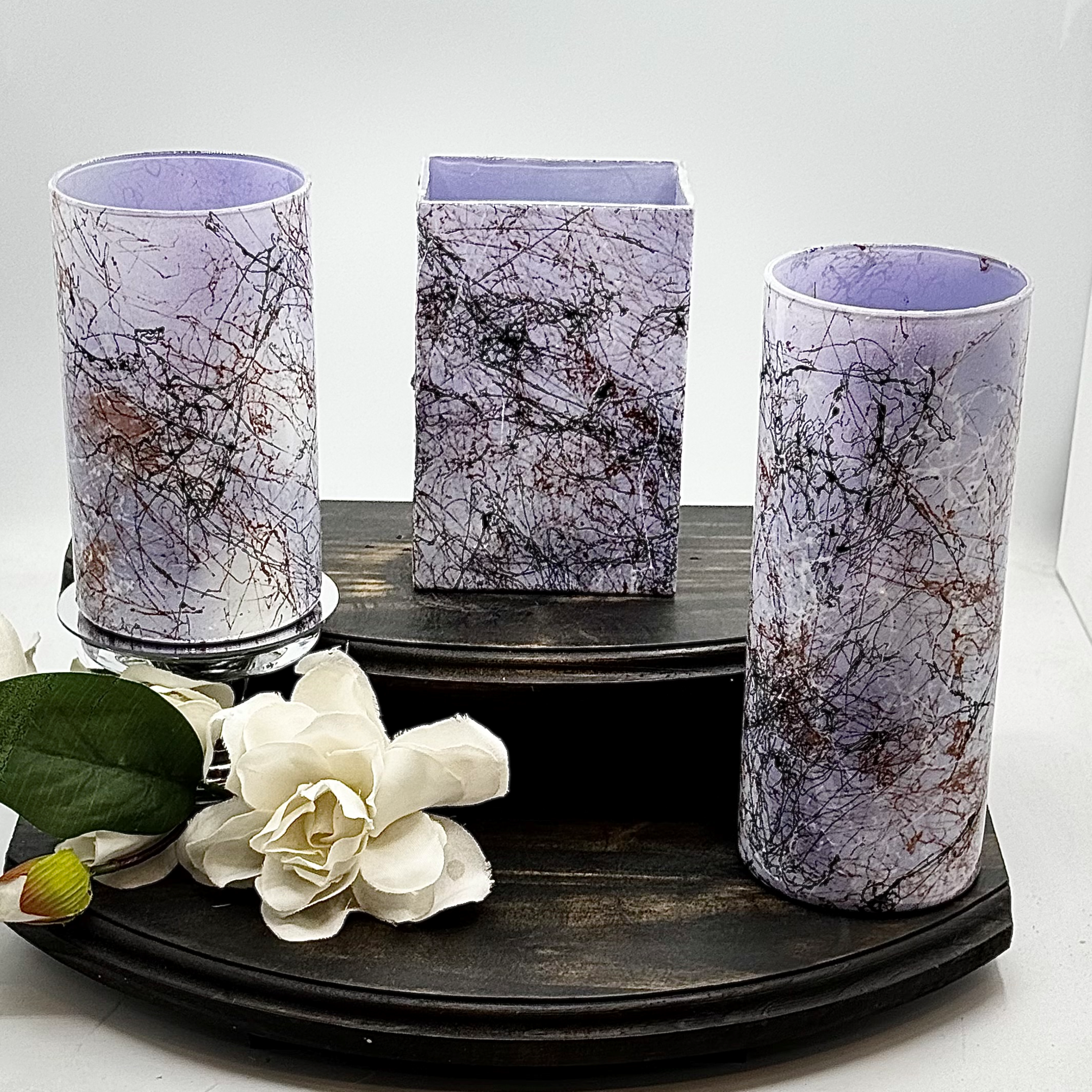 Orchid Web Glass Vase Collection