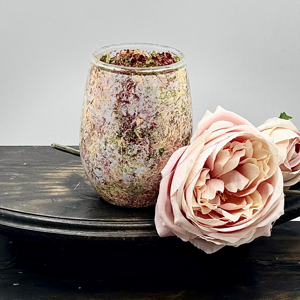 Painted Stone Stemless Wine Glass