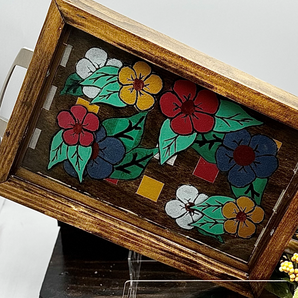 Patchwork Garden Wooden Tray