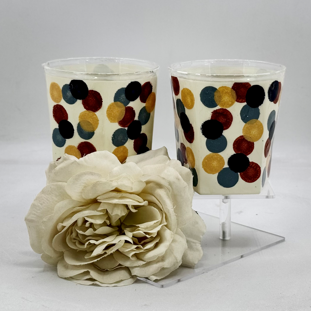 Playful Dot Rock Glass