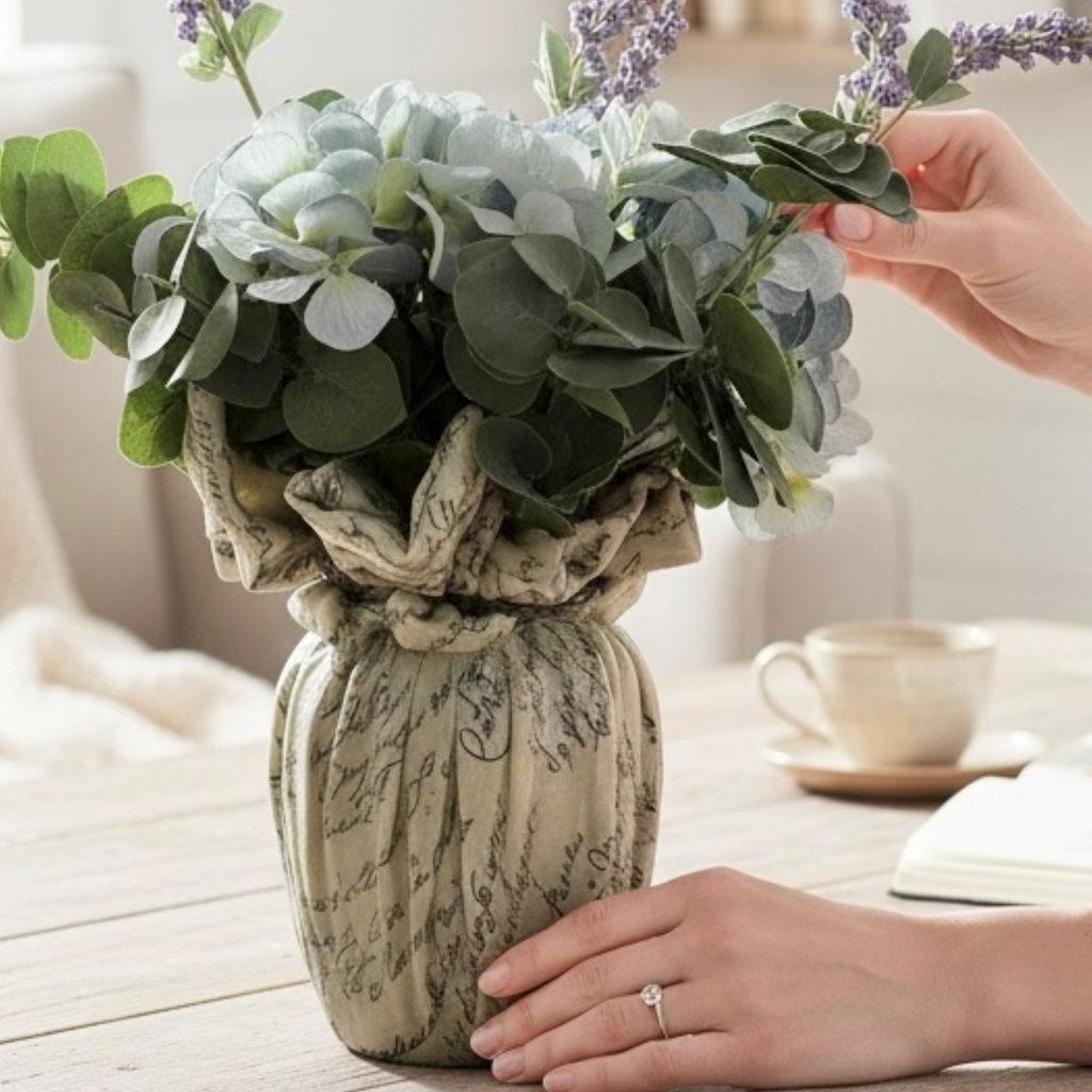 Scripted Story Glass Vase