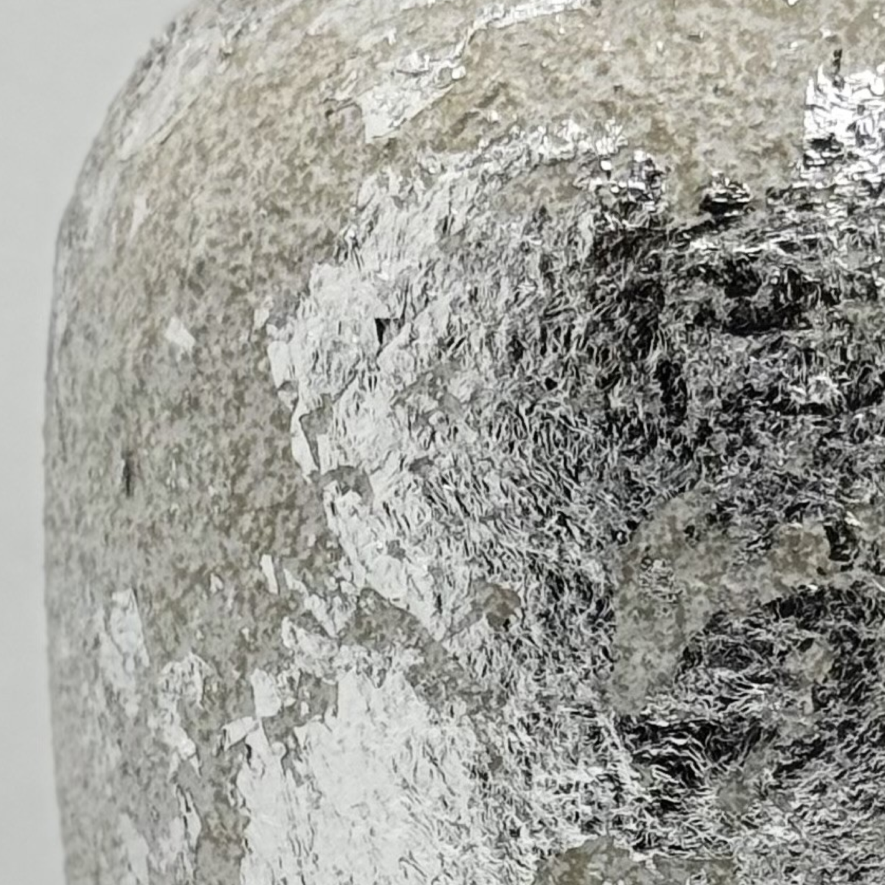 Sculpted Silver Glass Vase Collection