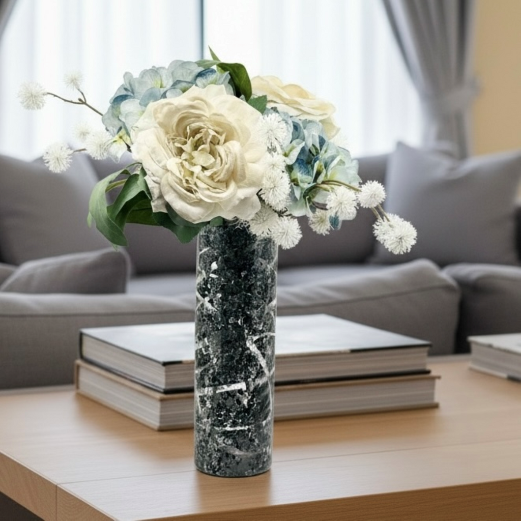 Shadowed Swirl Glass Vase Collection