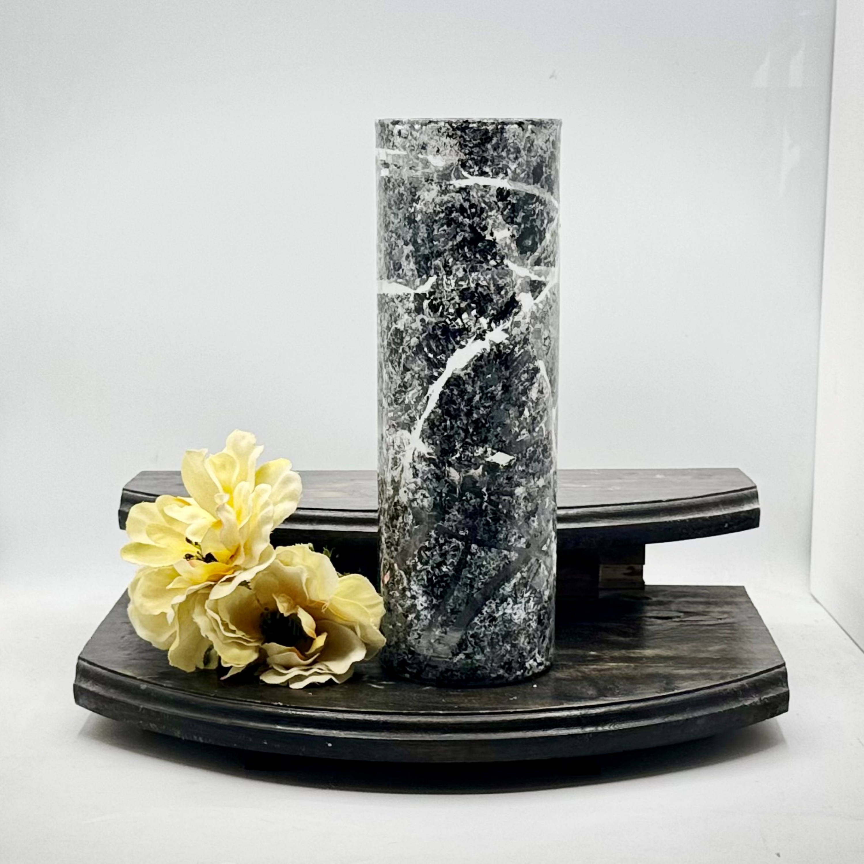 Shadowed Swirl Glass Vase Collection