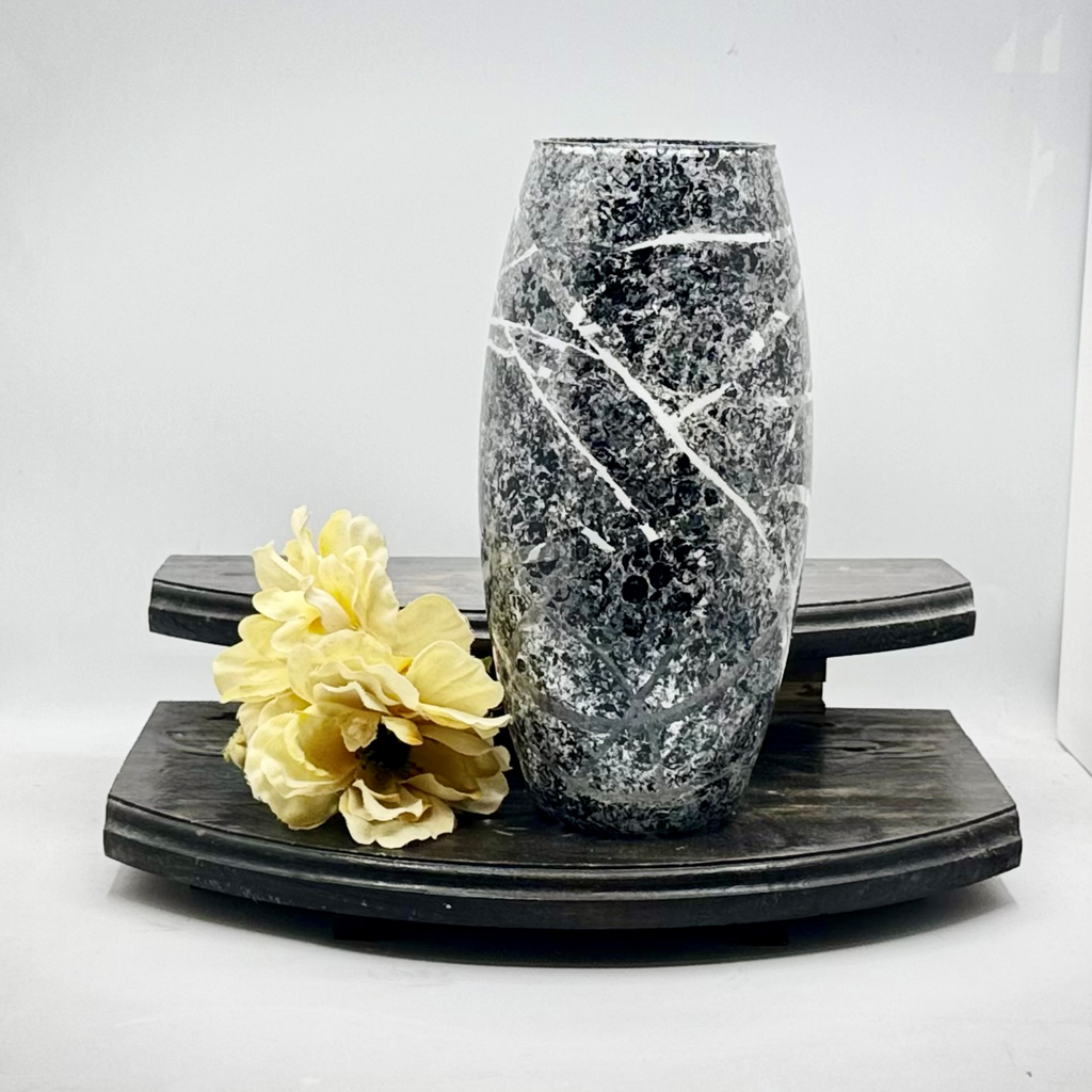 Shadowed Swirl Glass Vase Collection