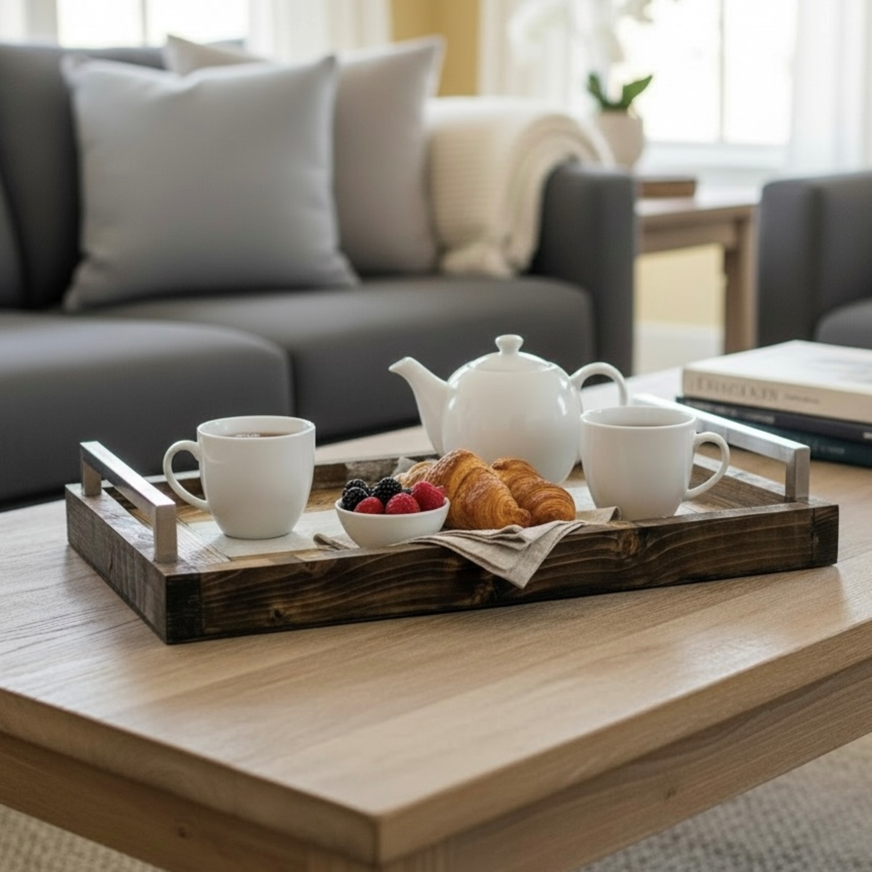 Silver Lining Wooden Tray Collection