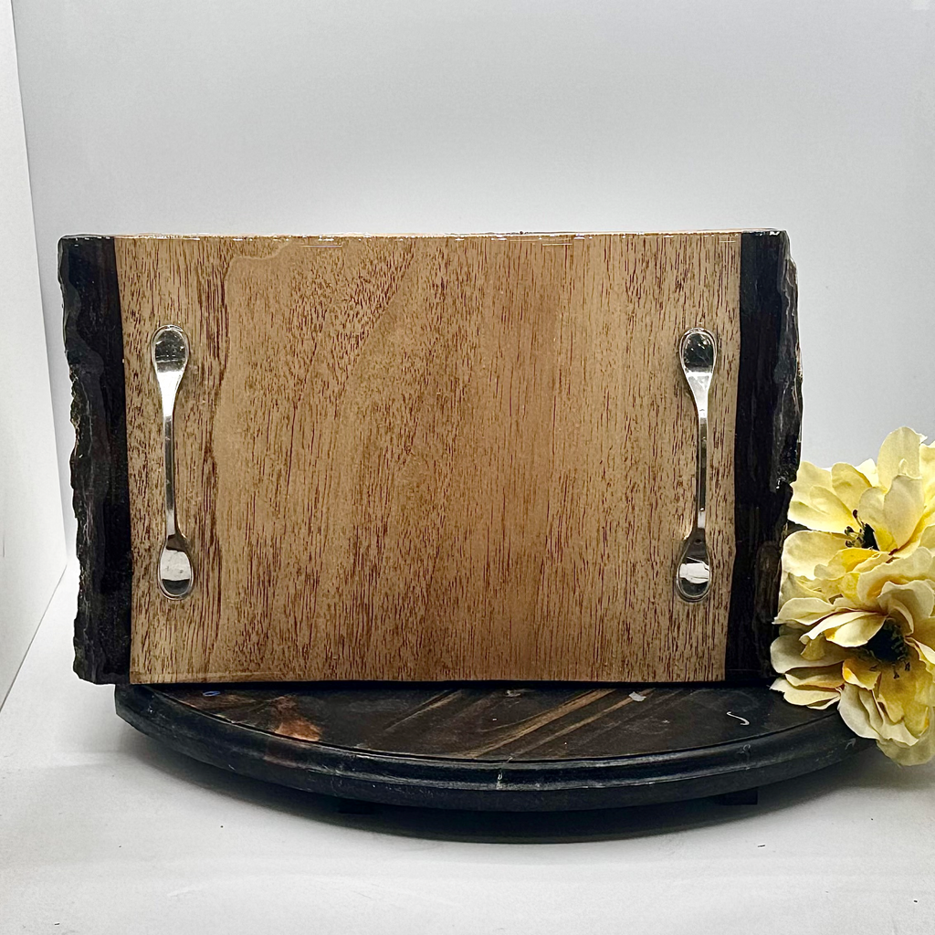 Silver Tide Live Edge Wooden Tray