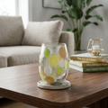 Silver Citrus Stemless Wine Glass