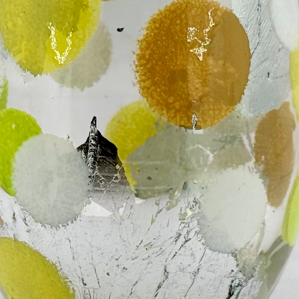 Silver Citrus Stemless Wine Glass