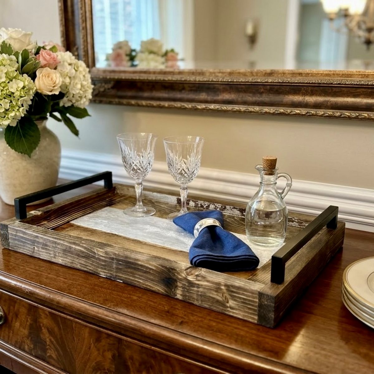 Silver Lining Wooden Tray Collection
