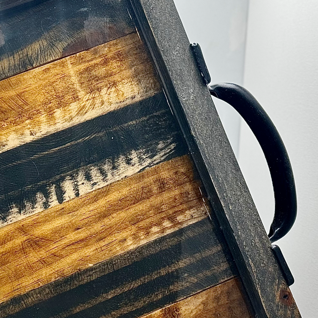 Smokey Contrast Wooden Tray
