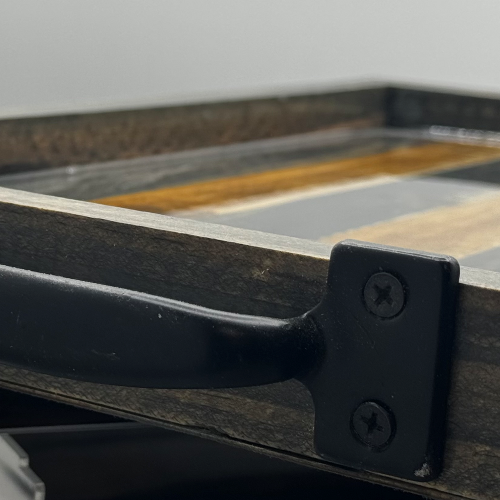 Smokey Contrast Wooden Tray