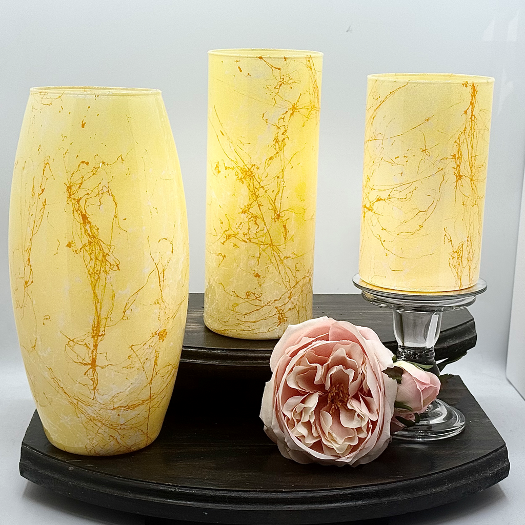 Solar Marble Glass Vase Collection