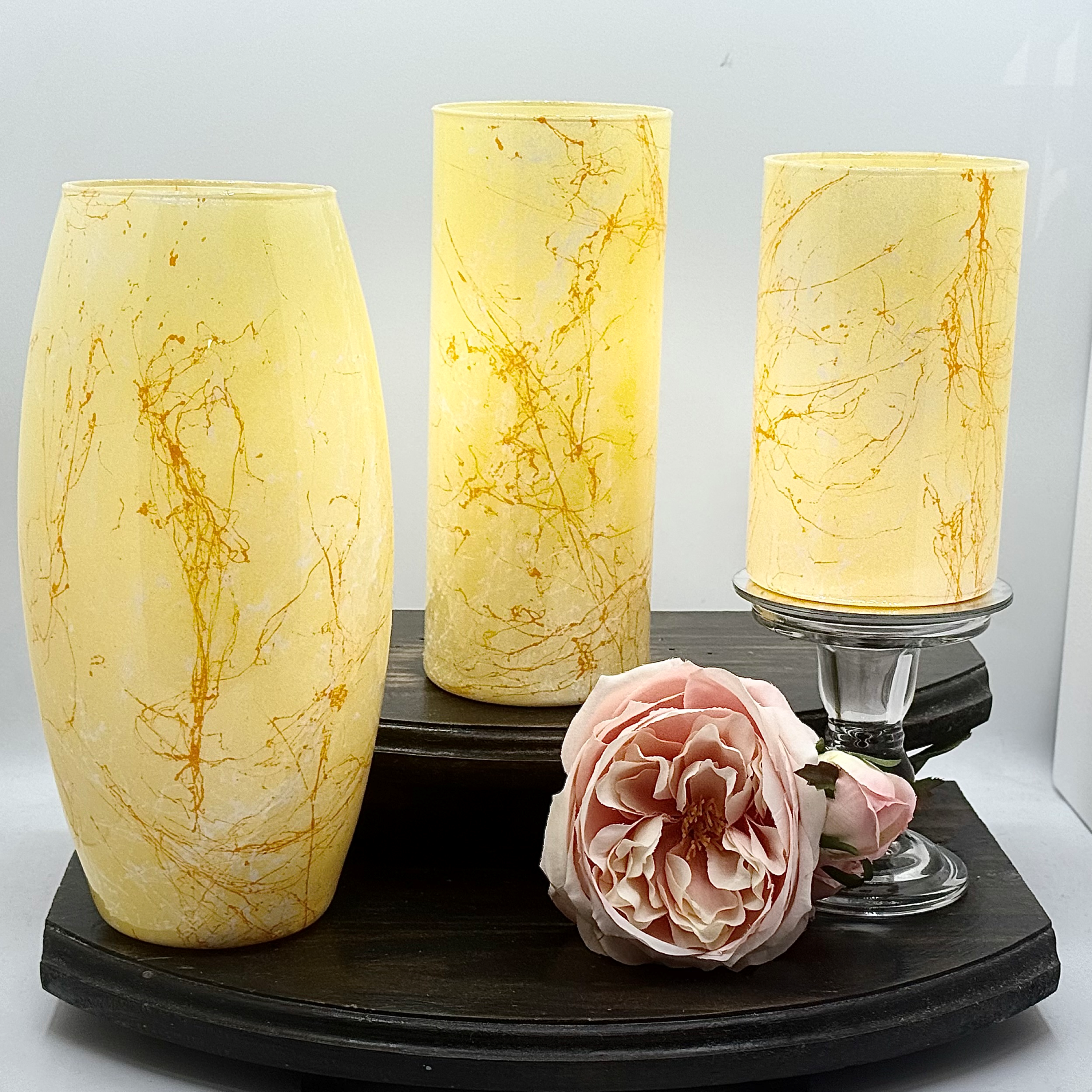 Solar Marble Glass Vase Collection