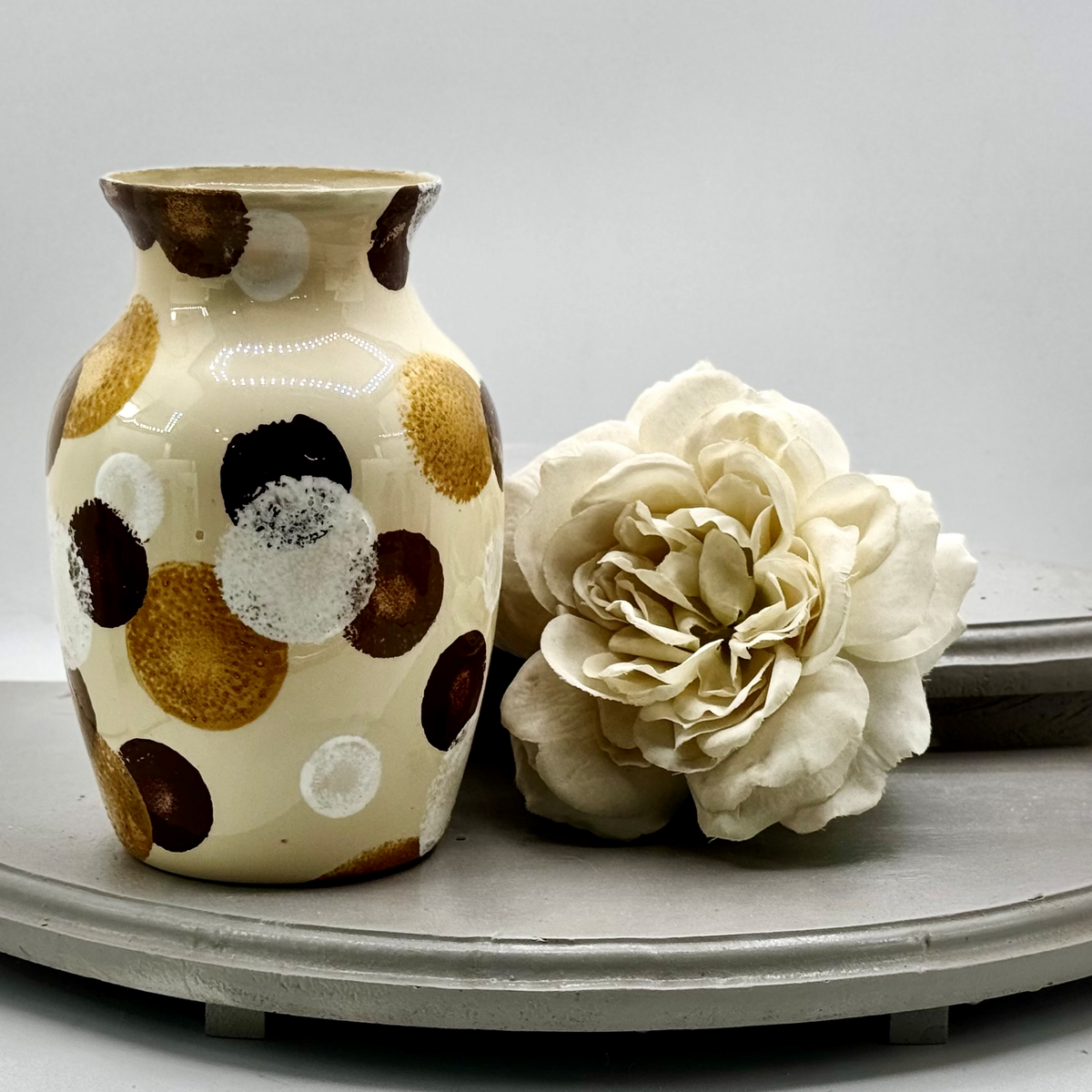 Stippled Orb Glass Vase Collection