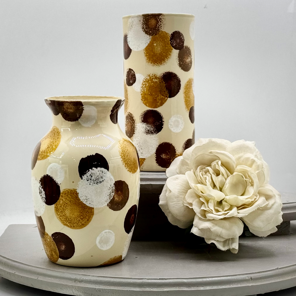 Stippled Orb Glass Vase Collection