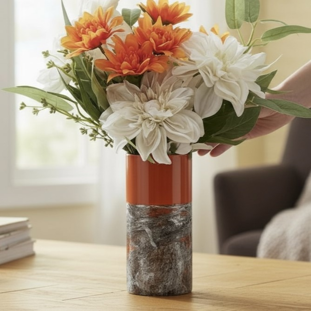 Sunset Marble Glass Vase Collection