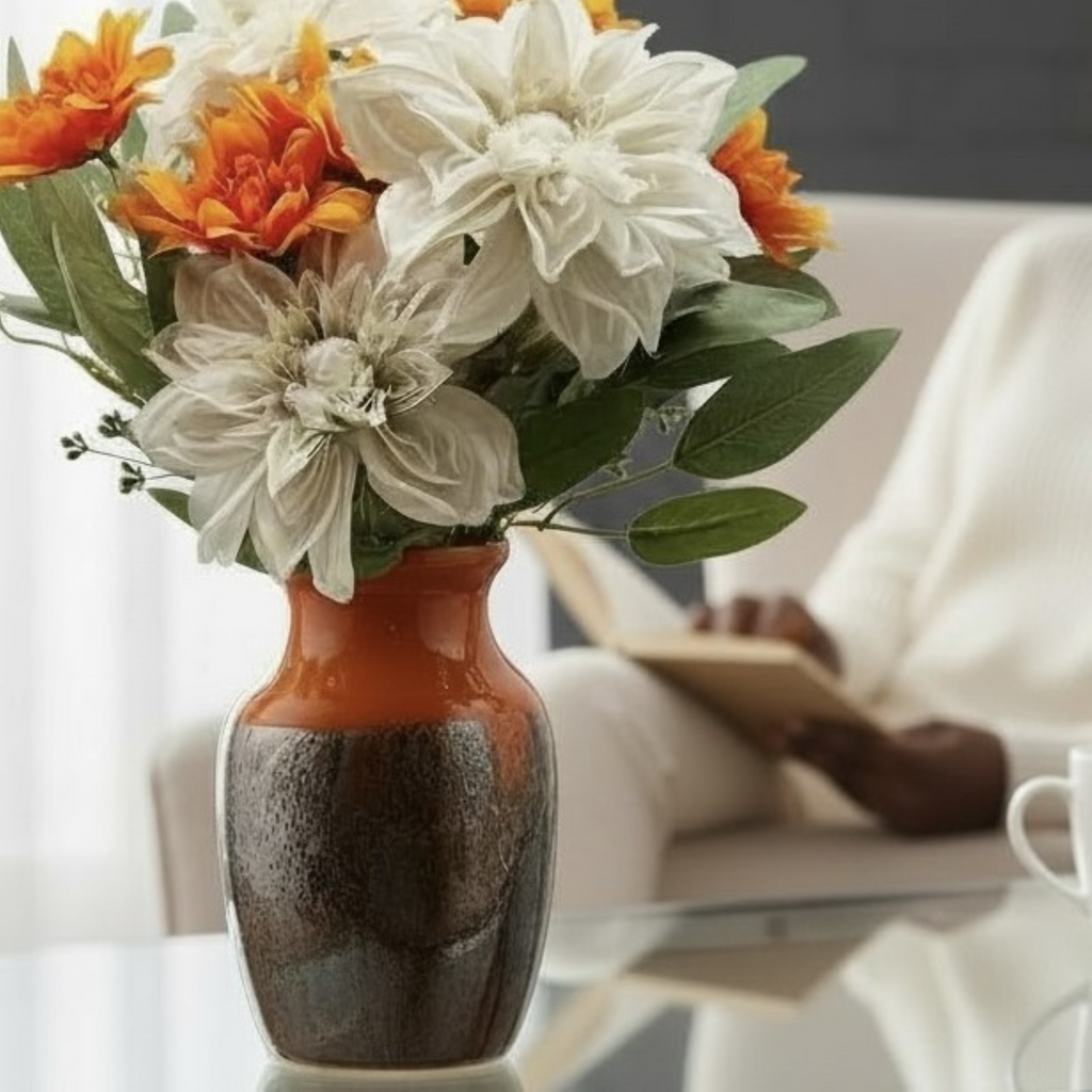 Sunset Marble Glass Vase Collection
