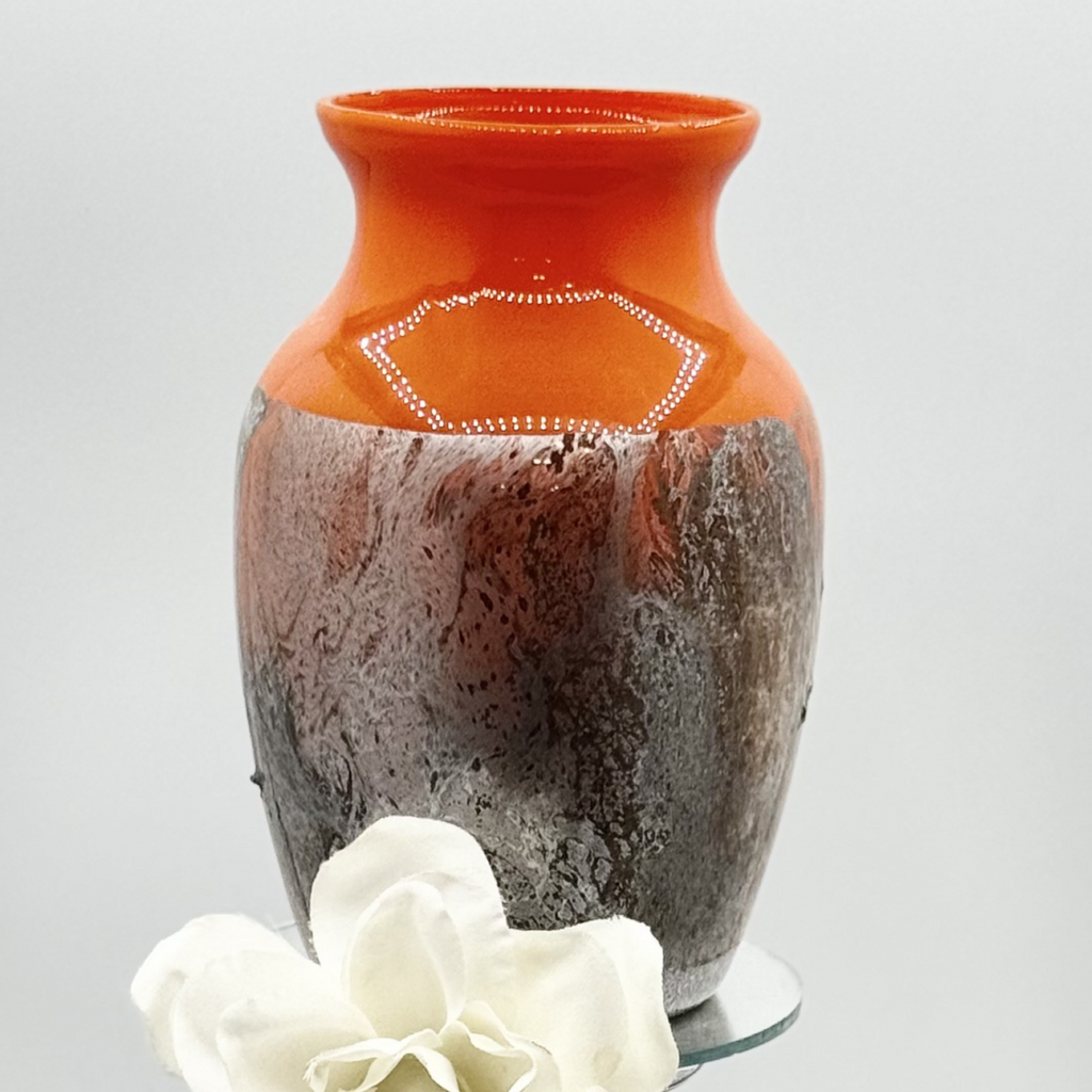Sunset Marble Glass Vase Collection