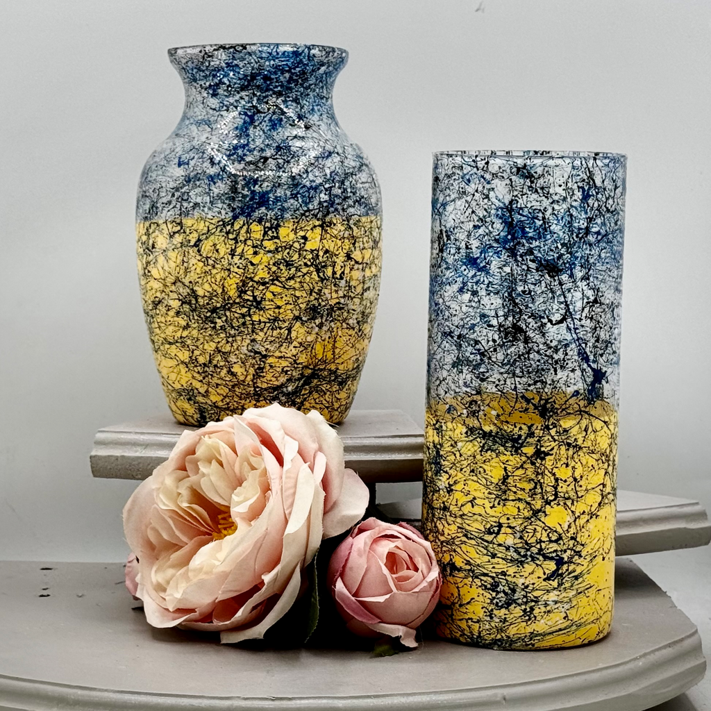 Tangled Indigo Glass Vase Collection