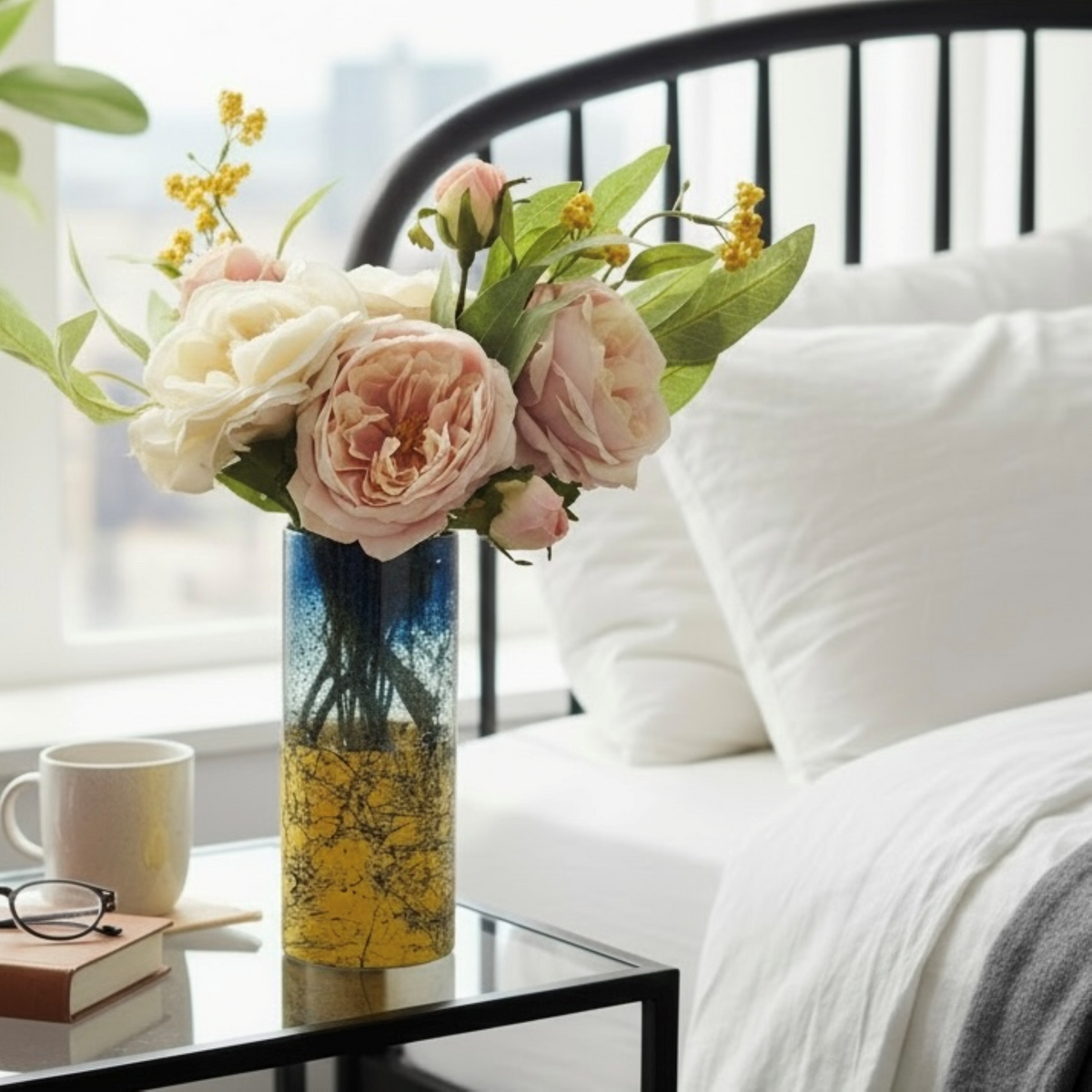 Tangled Indigo Glass Vase Collection