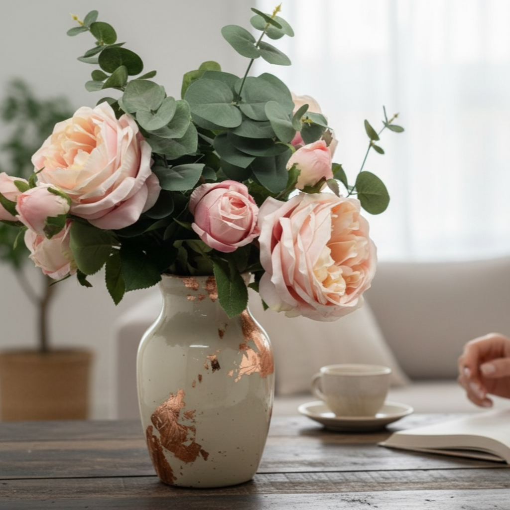Terra Cotta Copper Glass Vase Collection