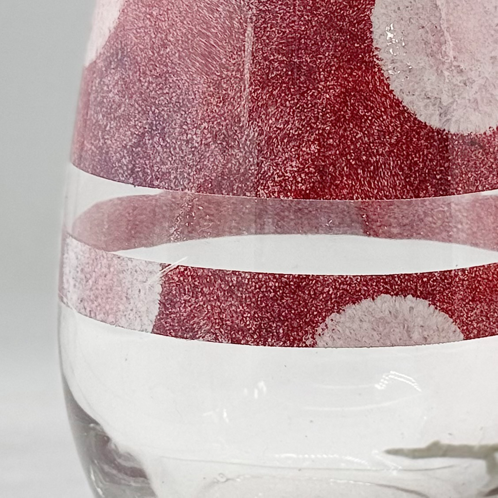 Textured Berry Stemless Wine Glass