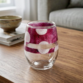 Textured Berry Stemless Wine Glass