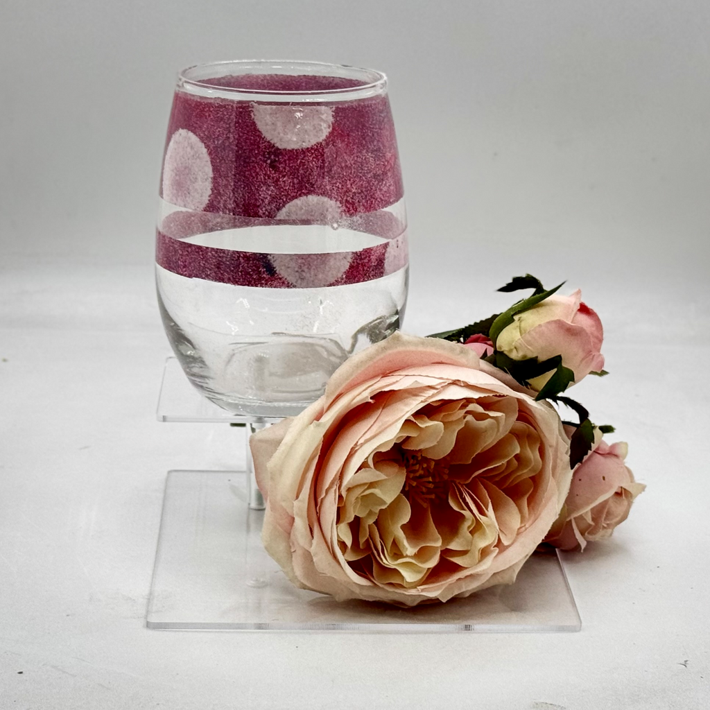 Textured Berry Stemless Wine Glass