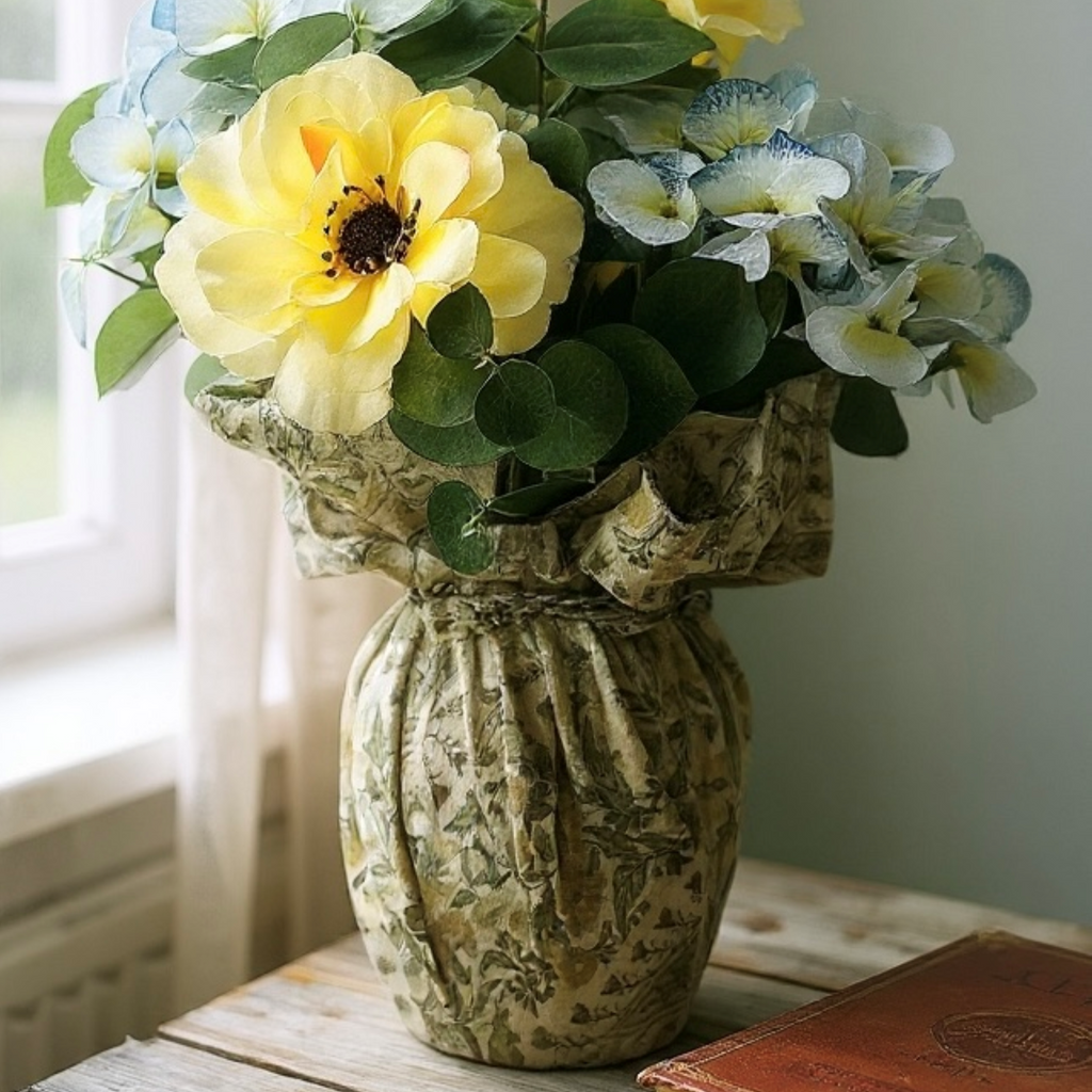 Tranquil Tapestry Glass Vase