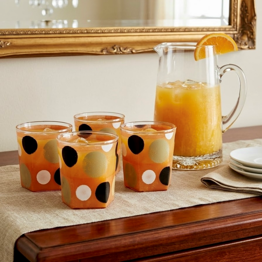 Vintage Dot Rock Glass