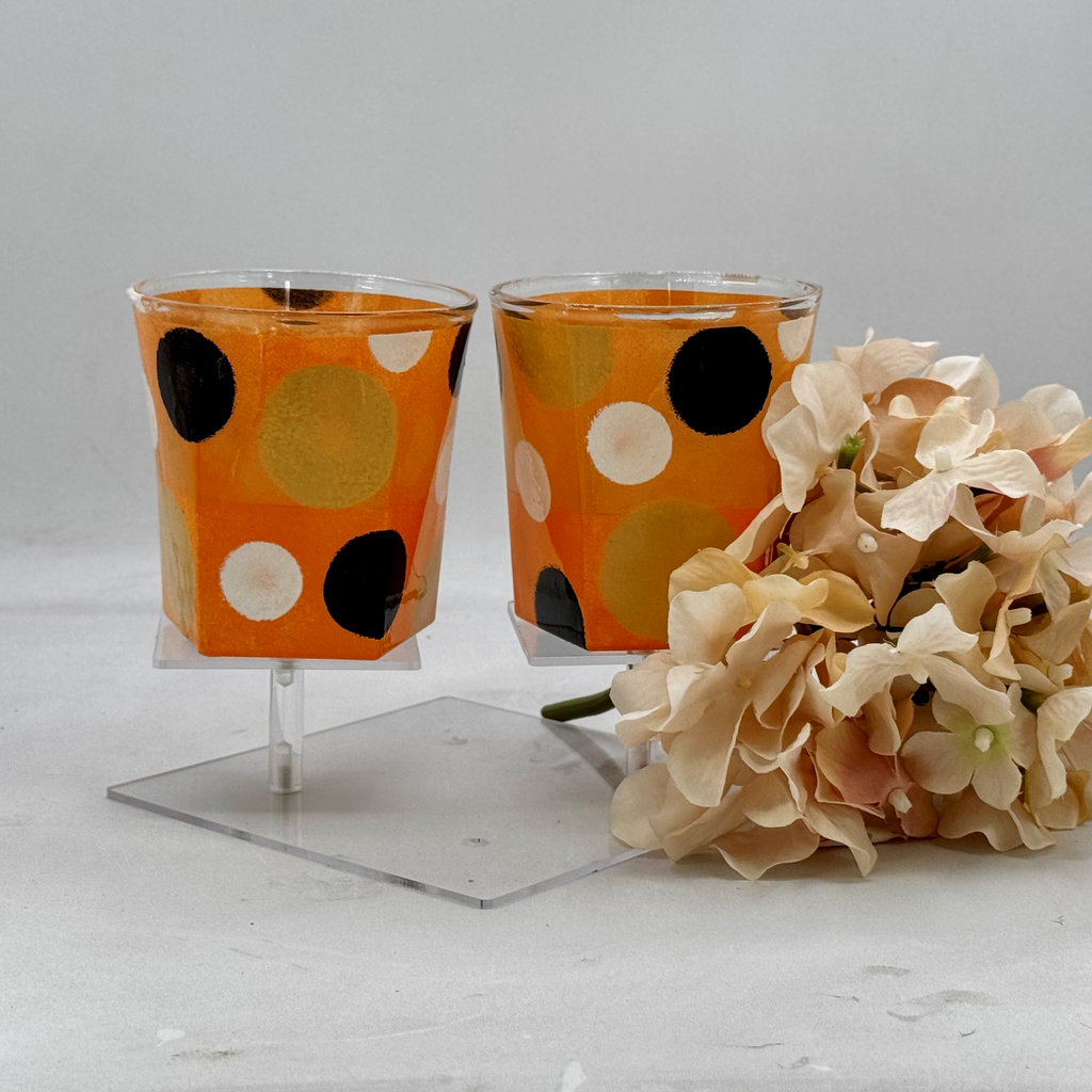 Vintage Dot Rock Glass