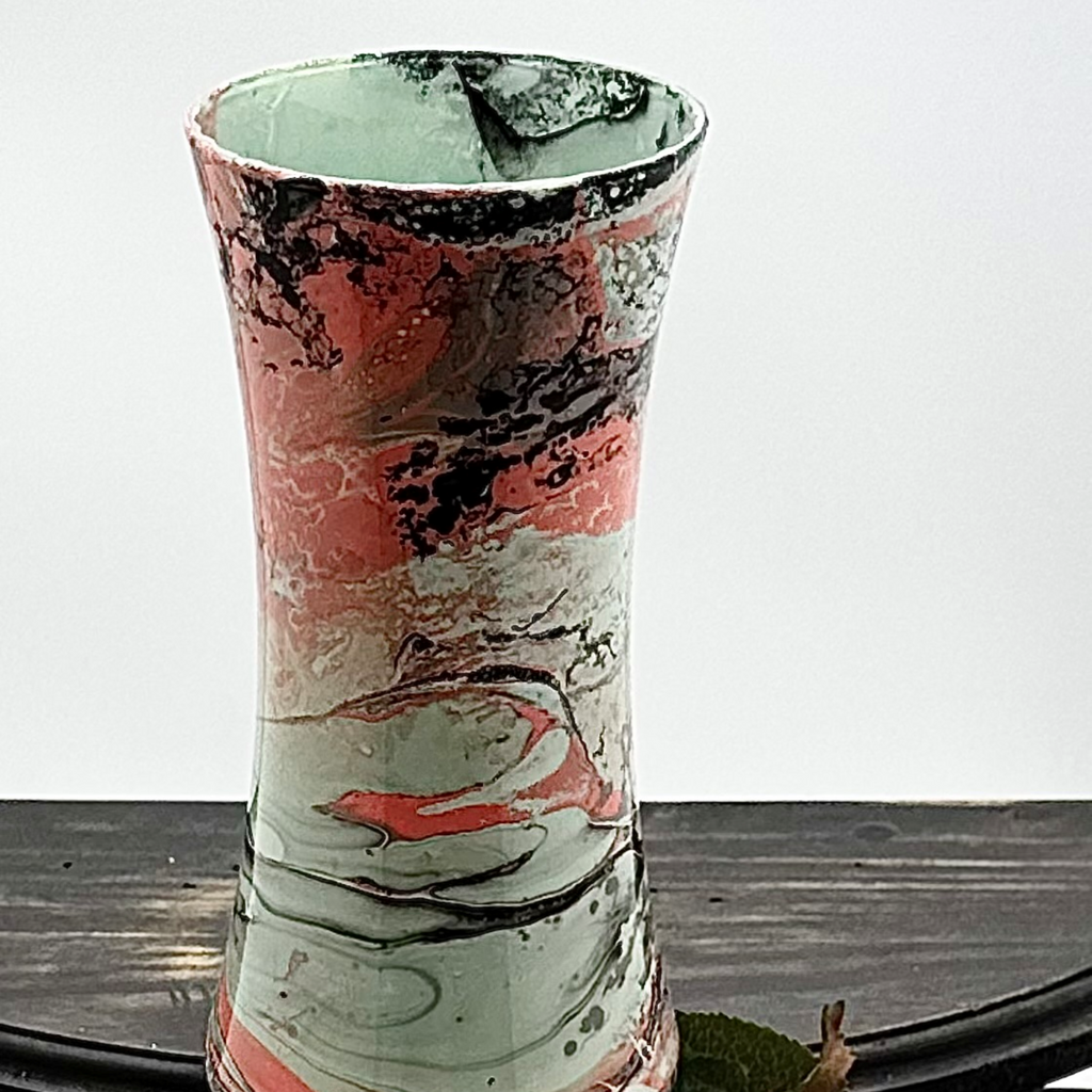 Volcanic Coral Glass Vase Collection