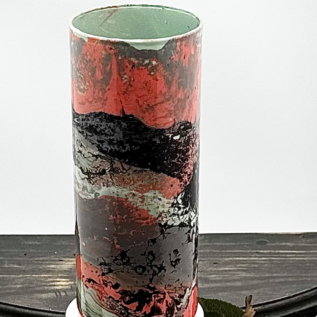 Volcanic Coral Glass Vase Collection