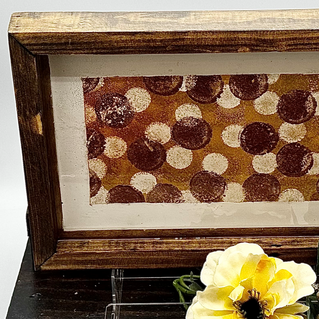 Walnut & Gold Wooden Tray