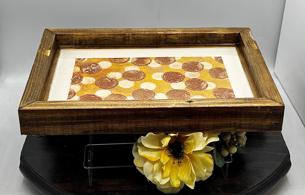 Walnut & Gold Tray