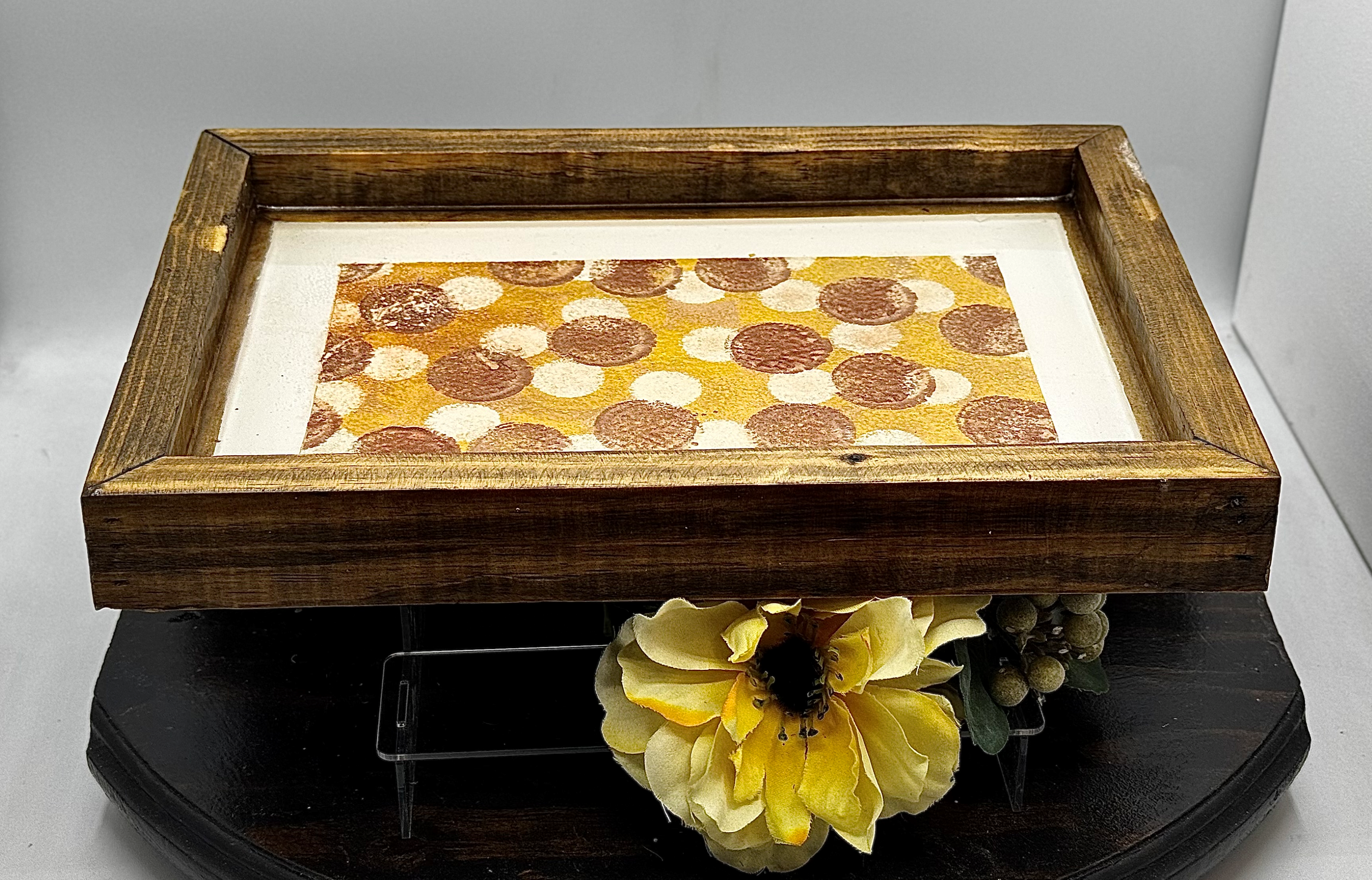Walnut & Gold Tray