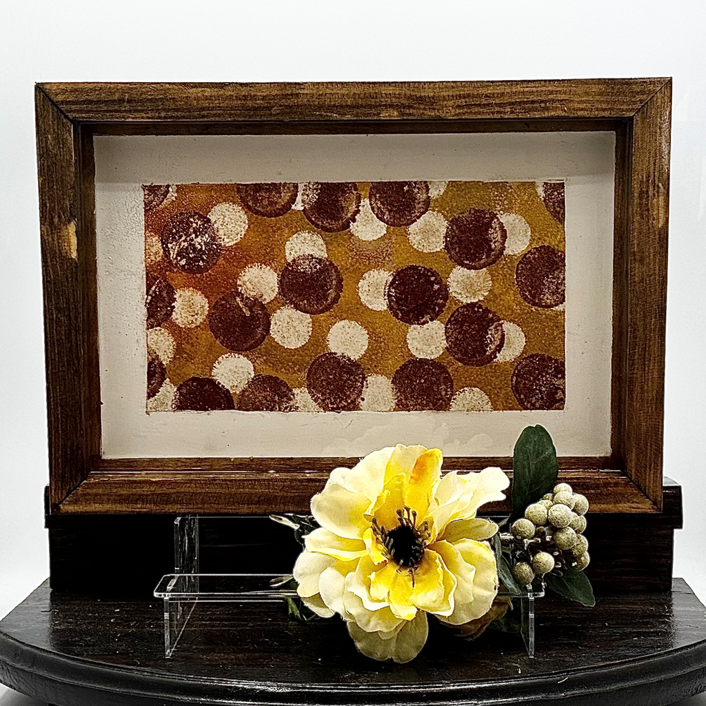 Walnut & Gold Wooden Tray