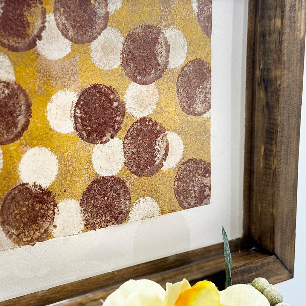 Walnut & Gold Wooden Tray