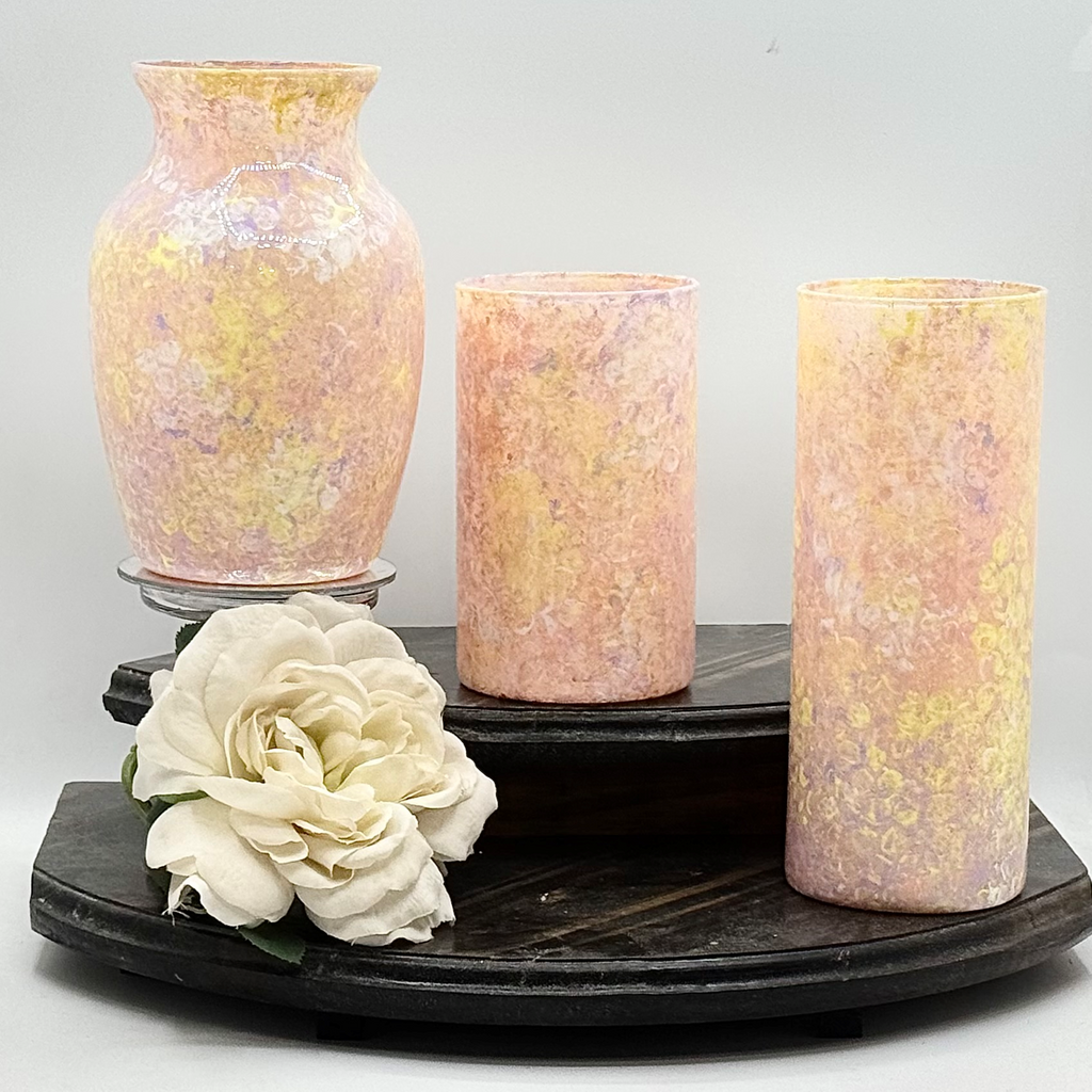Watercolor Wash Glass Vase Collection