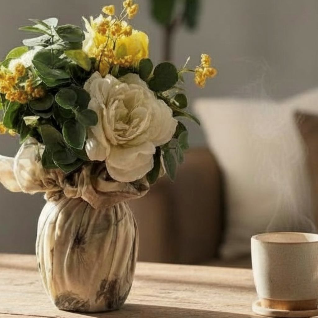 Winter Willow Glass Vase