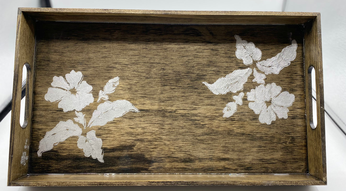 Wooden Silver Floral