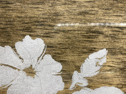 Wooden Silver Floral