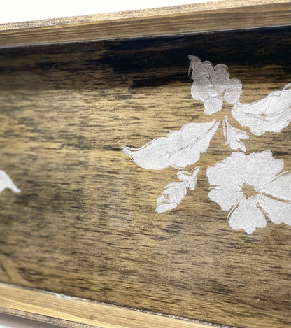 Wooden Silver Floral